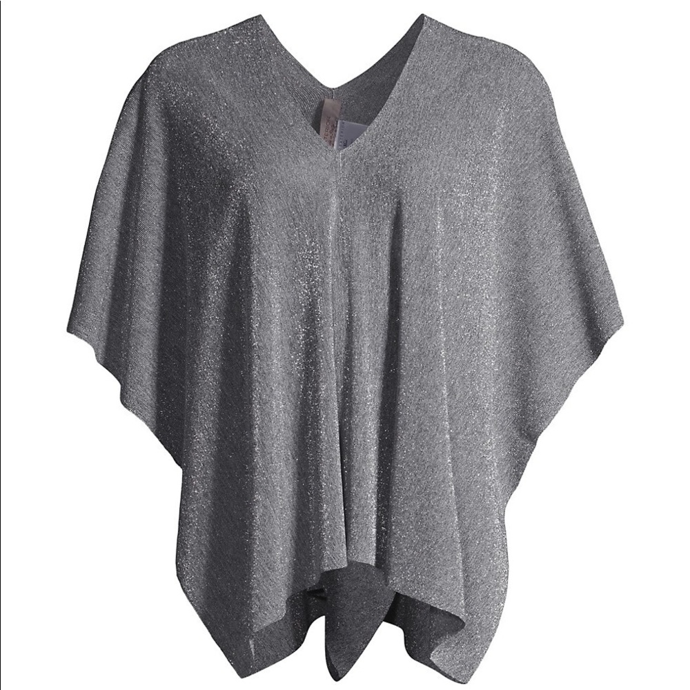 D. Exterior Iridescent Lurex Poncho
